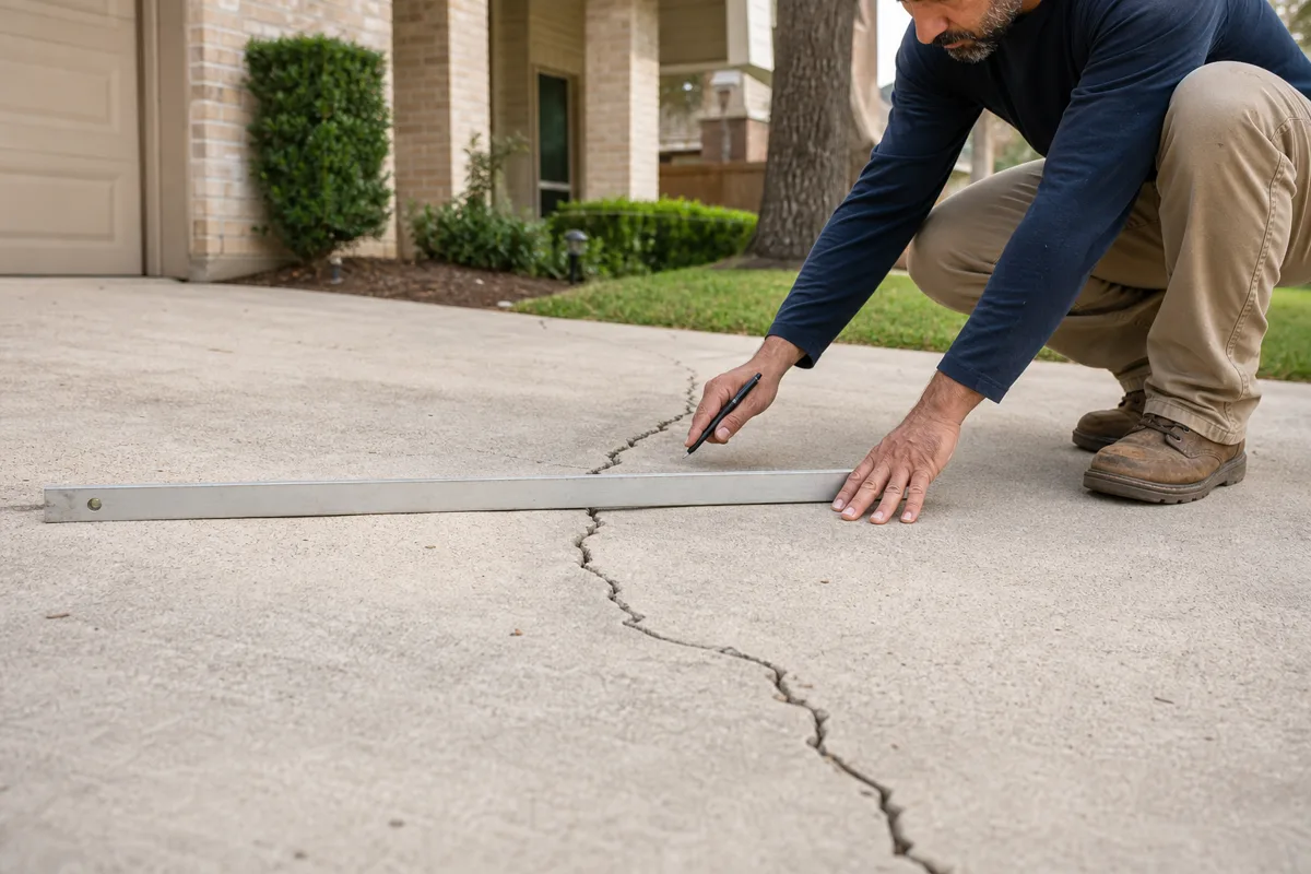 Driveway Cracks in Atascocita: Repair or Replace? at an Atascocita, Texas home