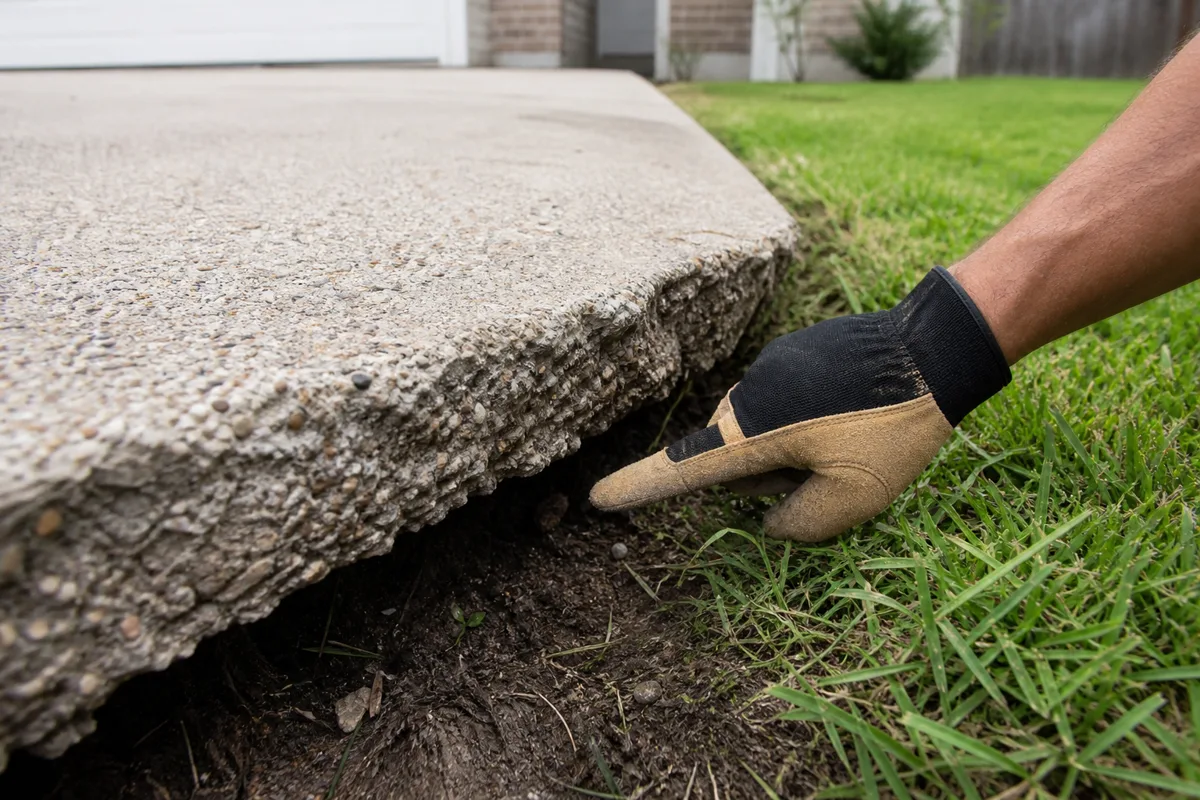 When a Driveway Edge Starts Crumbling at an Atascocita, Texas home