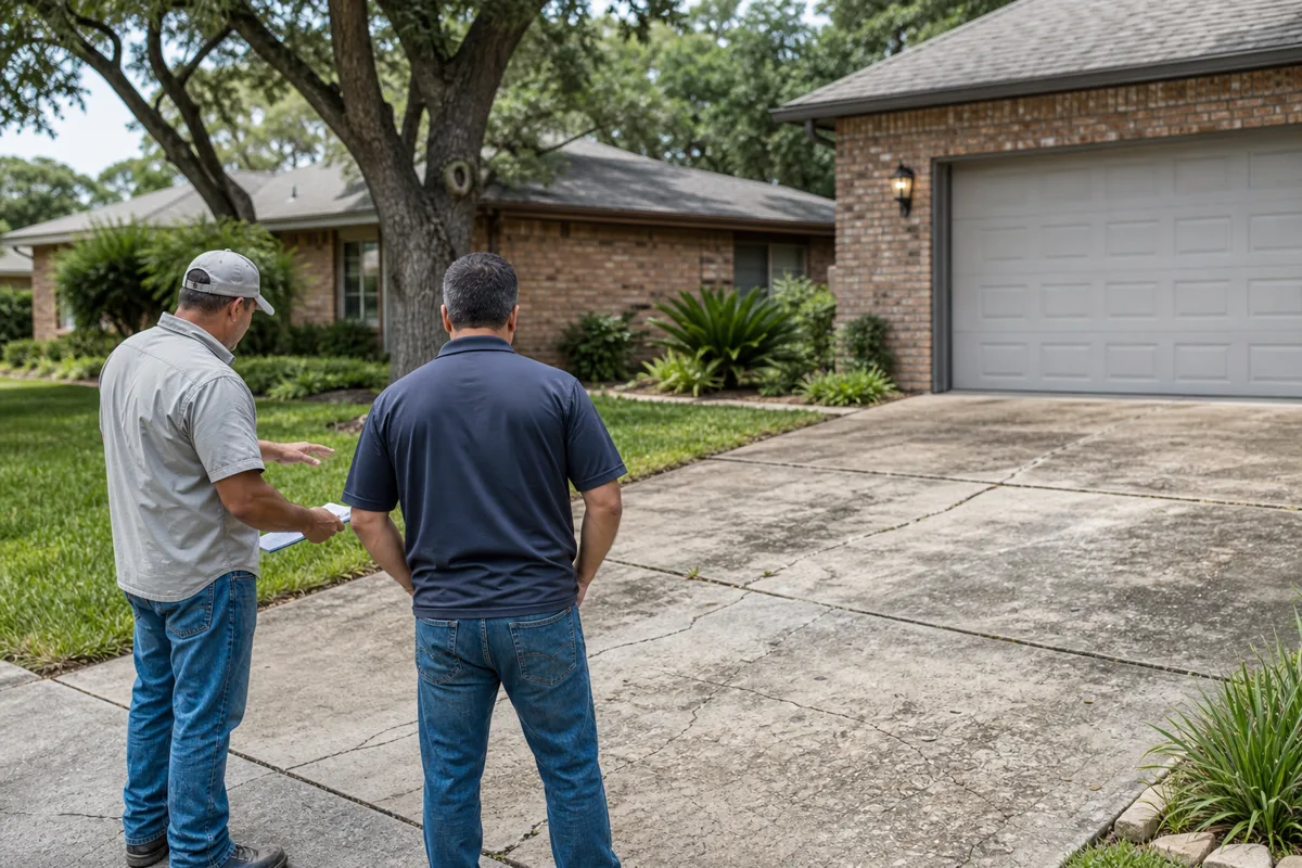 Driveway Replacement Planning for Atascocita Homes at an Atascocita, Texas home