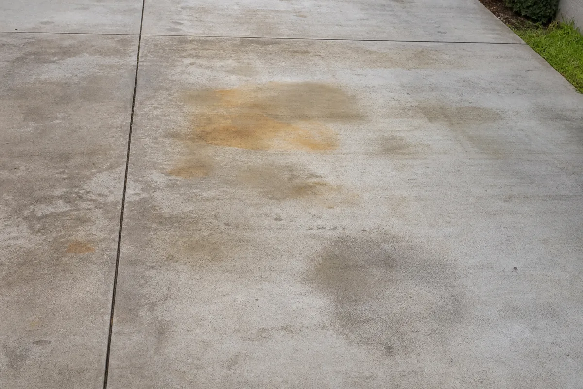 Concrete Driveway Stains: Cosmetic or a Warning Sign? at an Atascocita, Texas home