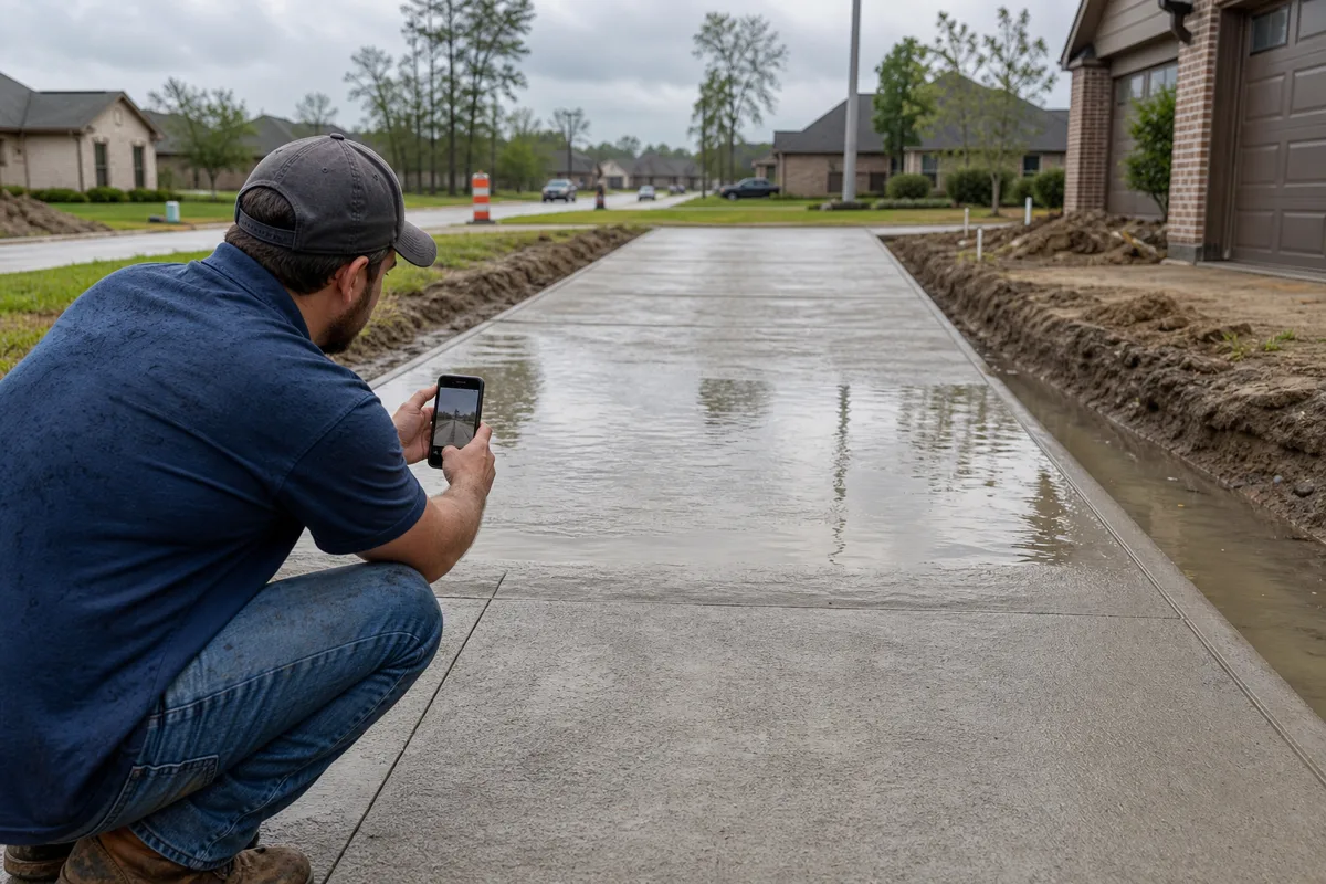 How to Inspect Your Driveway After Heavy Rain at an Atascocita, Texas home