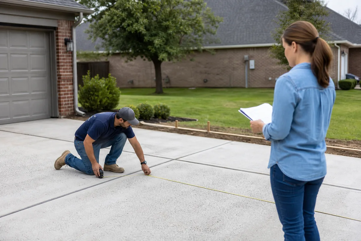Preparing for a Driveway Construction Estimate at an Atascocita, Texas home