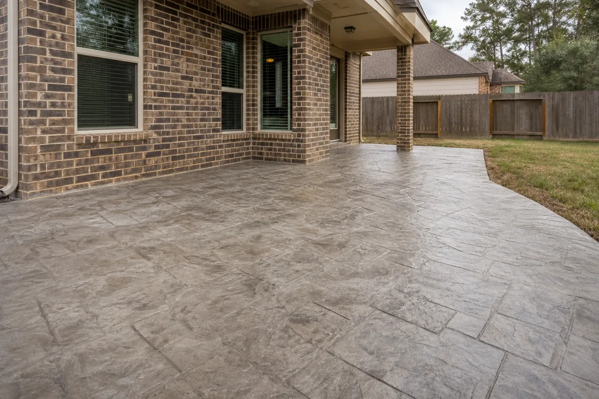 Stamped Concrete Patios in Atascocita: Design Choices at an Atascocita, Texas home