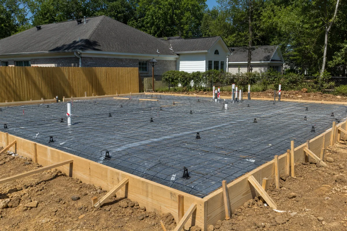 Concrete Slab Foundation Installation: Planning Basics at an Atascocita, Texas home