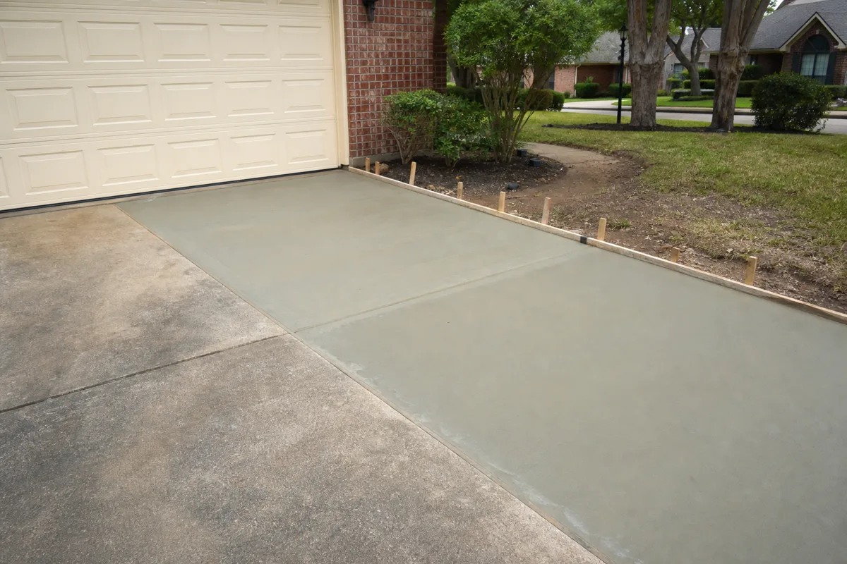 Why Repaired Concrete May Not Match Exactly at an Atascocita, Texas home